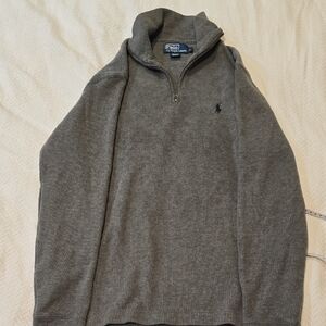 Polo by Ralph Lauren Gray Half-Zip Sweater for Men